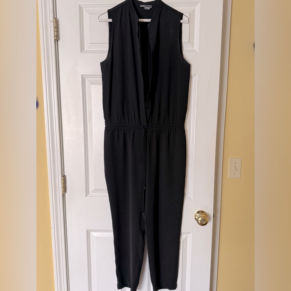 Vince Black Sleeveless Jumpsuit